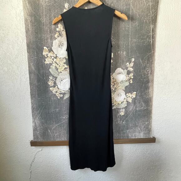 Diane Von Furstenberg Black Stretch Dress Size 4 - Picture 6 of 6